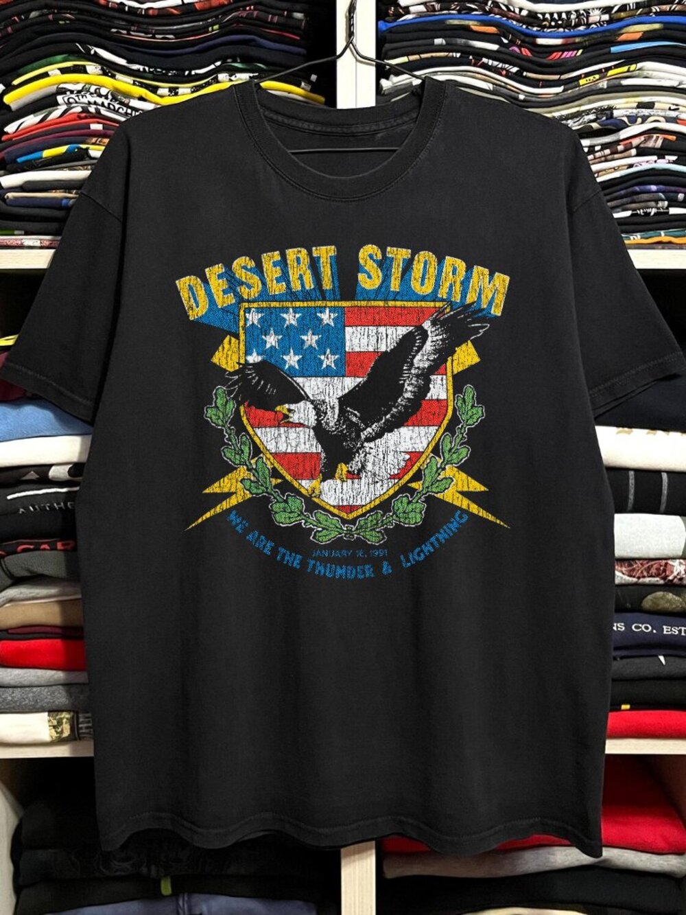Rare Desert Storm Washed Black Tee 292